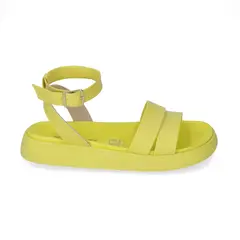 MOLECA - Sandalia Plana Mujer Eco cuero Amarillo