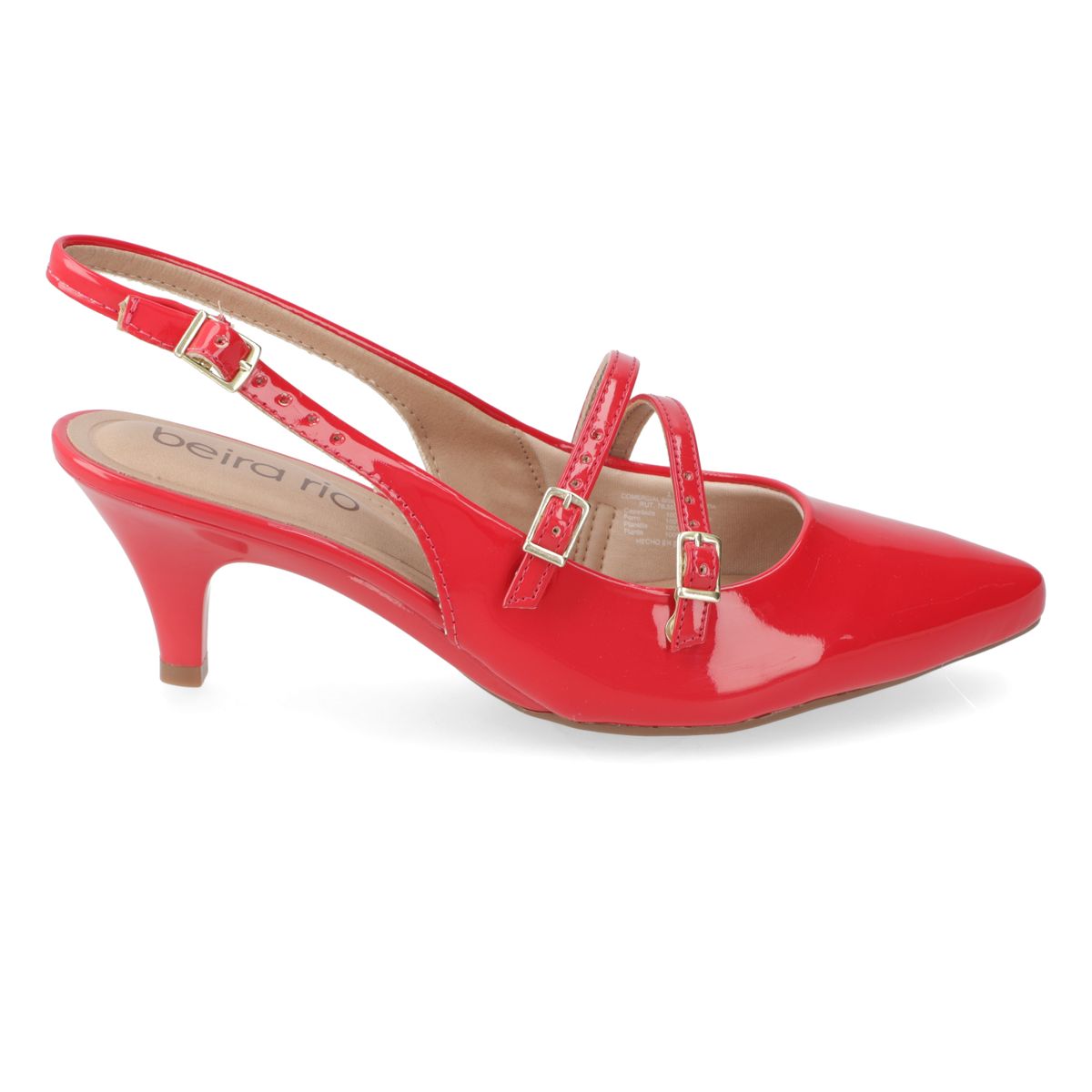 BEIRA RIO - Zapato Taco Mujer Beira Rio Rojo