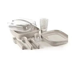 VISUALHEX LIMITADA - Set Picnic Pack Camping 6 Personas 32 Pzs CREMA