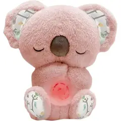 GENERICO - Koala Peluche de apego respiración luces control de ansiedad Rosado
