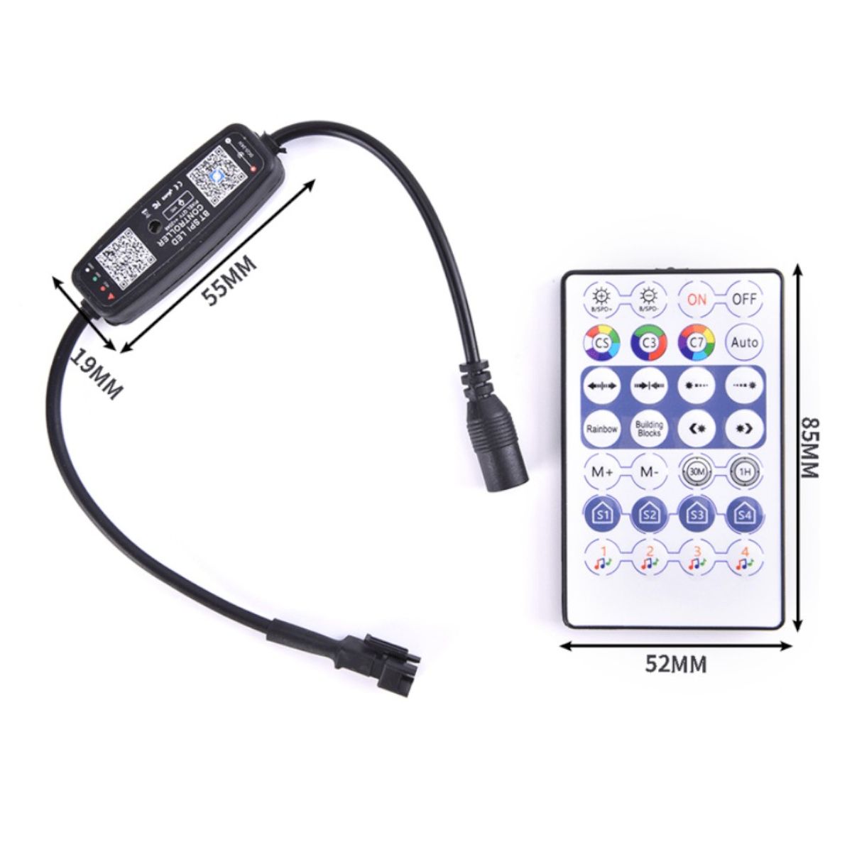 GENERICO - Led Pixel Digital Ws2811 RGB 12V 15W con Control Remoto