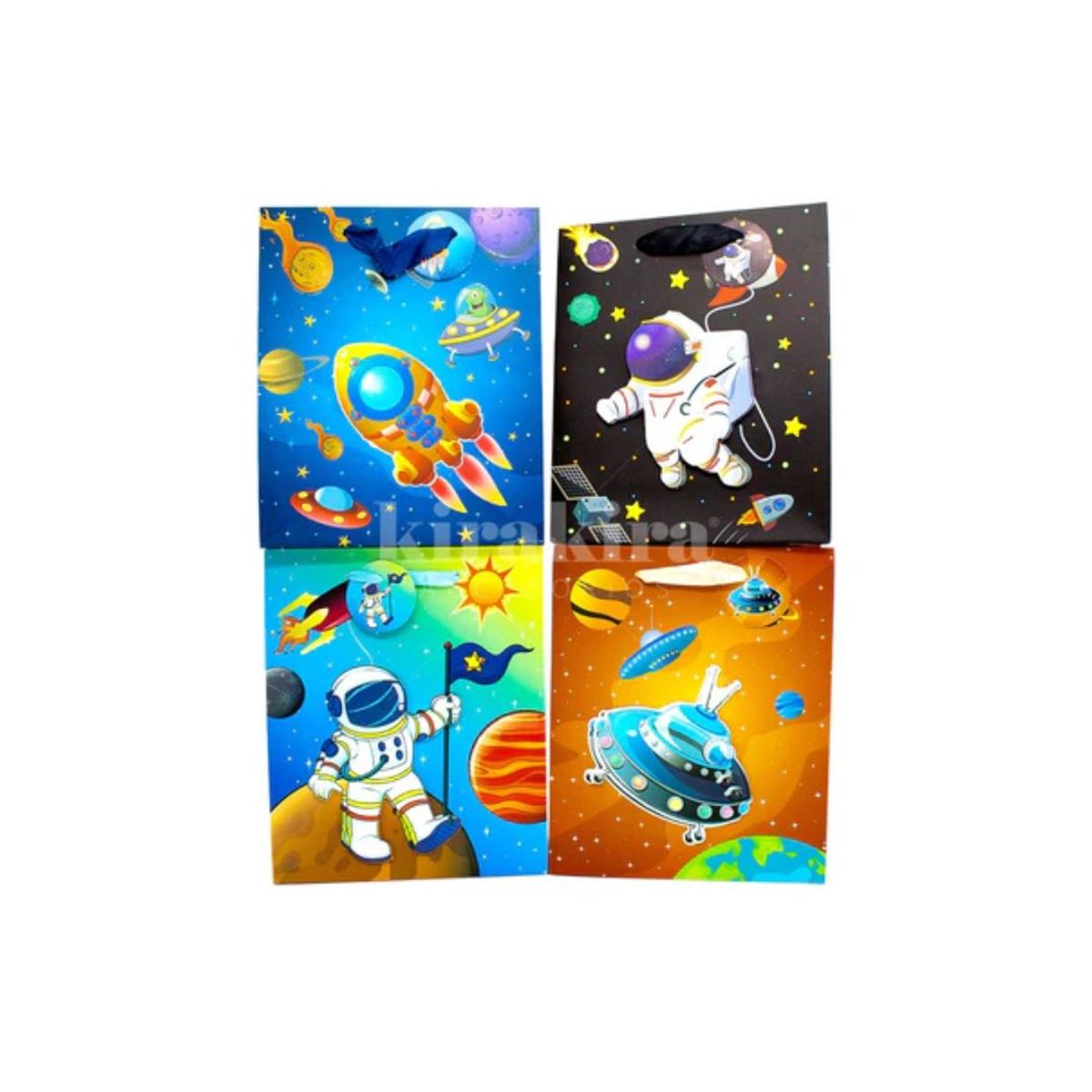 GENERICO - Bolsa De Regalo Espacial 3D 12pcs 26x32cm