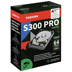 TOSHIBA - S300 Pro 4TB Disco Duro Videovigilancia 7200 RPM