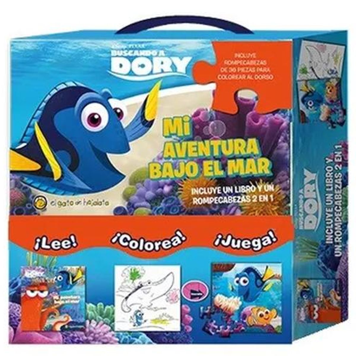 EL GATO DE HOJALATA - Libro Buscando a Dory *Disney valijitas para armar*