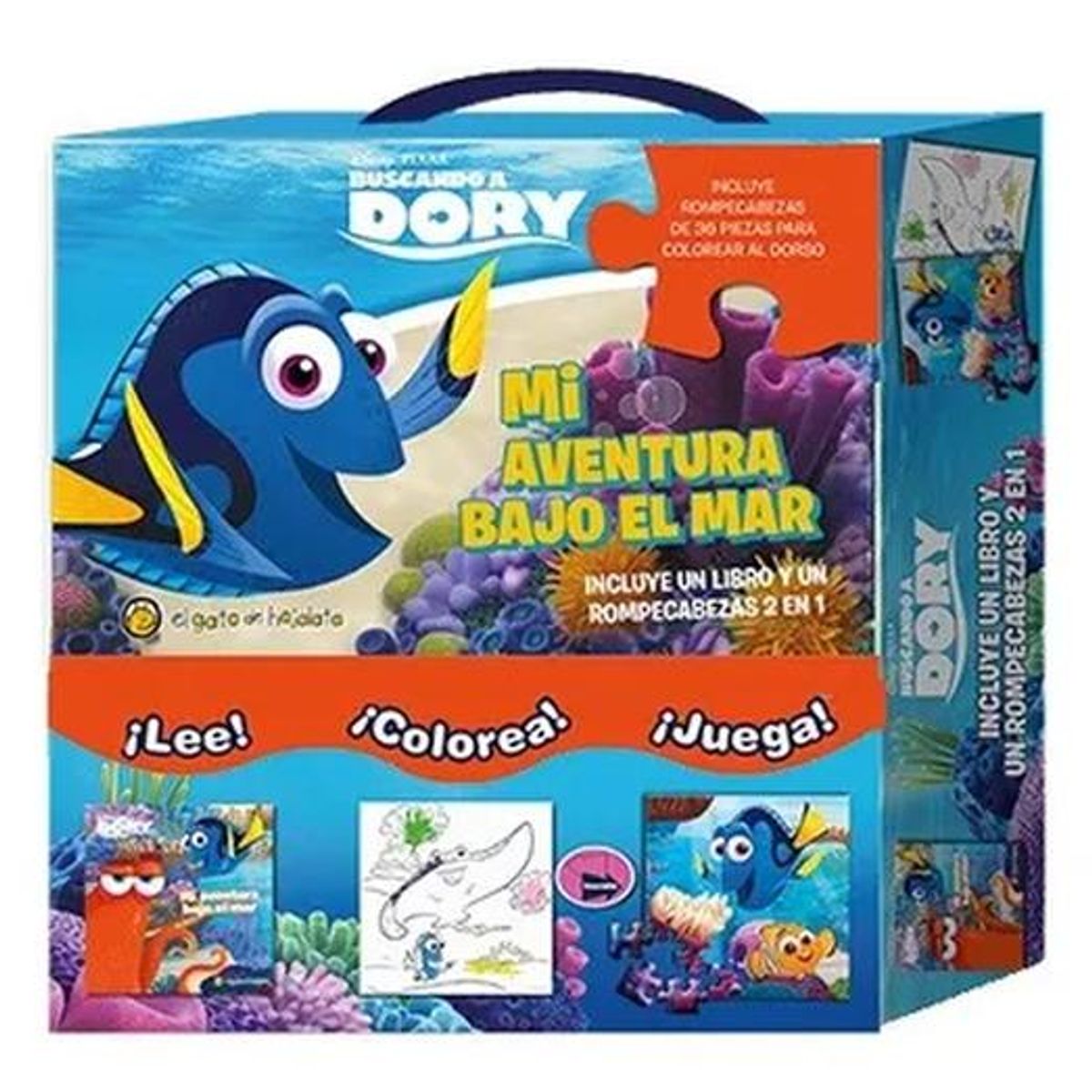 EL GATO DE HOJALATA - Libro Buscando a Dory *Disney valijitas para armar*
