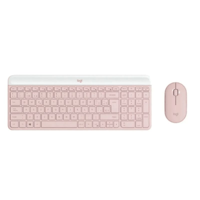 LOGITECH - Kit de Teclado y Mouse Inalámbrico MK470 Español Logitech - Rosa