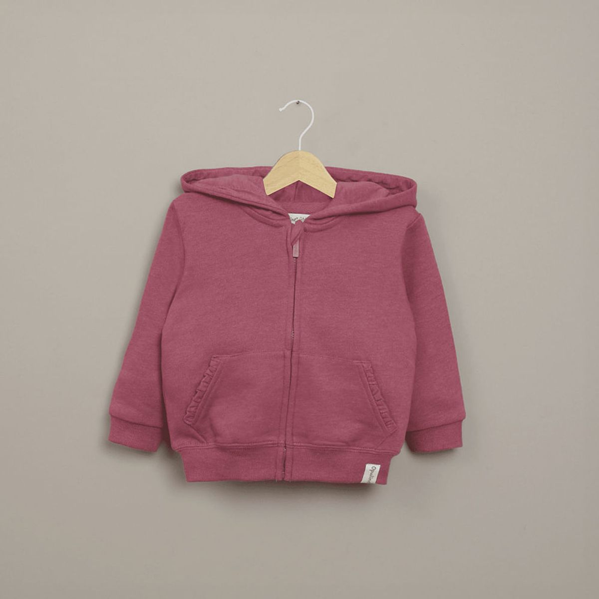 OPALINE - Polerón con gorro burdeo de niña