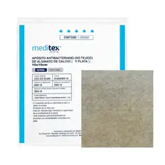 MEDITEX - APÓSITO DE ALGINATO DE CALCIO Y PLATA 10CM X 10CM ESTÉRIL