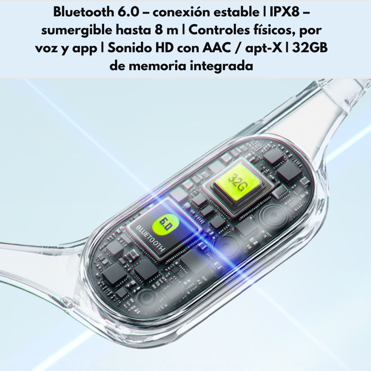 LANGSDOM - Audífonos Deportivos Impermeables IP68 Langsdom AirSwim Neo