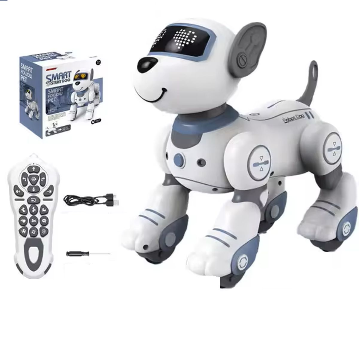 GENERICO - Juguete Perro Cachorro Robot Touch Interactivo Azul Acero