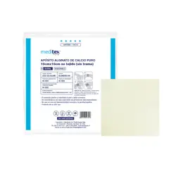 MEDITEX - APÓSITO DE ALGINATO DE CALCIO PURO 10CM X 10CM ESTÉRIL