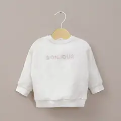 OPALINE - Polerón blanco de bebé niña