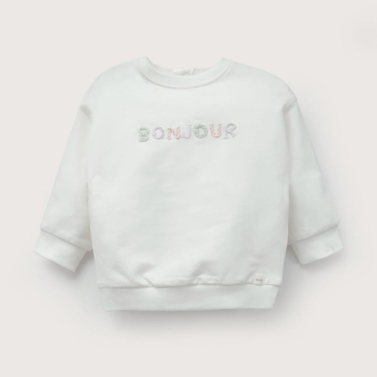 OPALINE - Polerón blanco de bebé niña