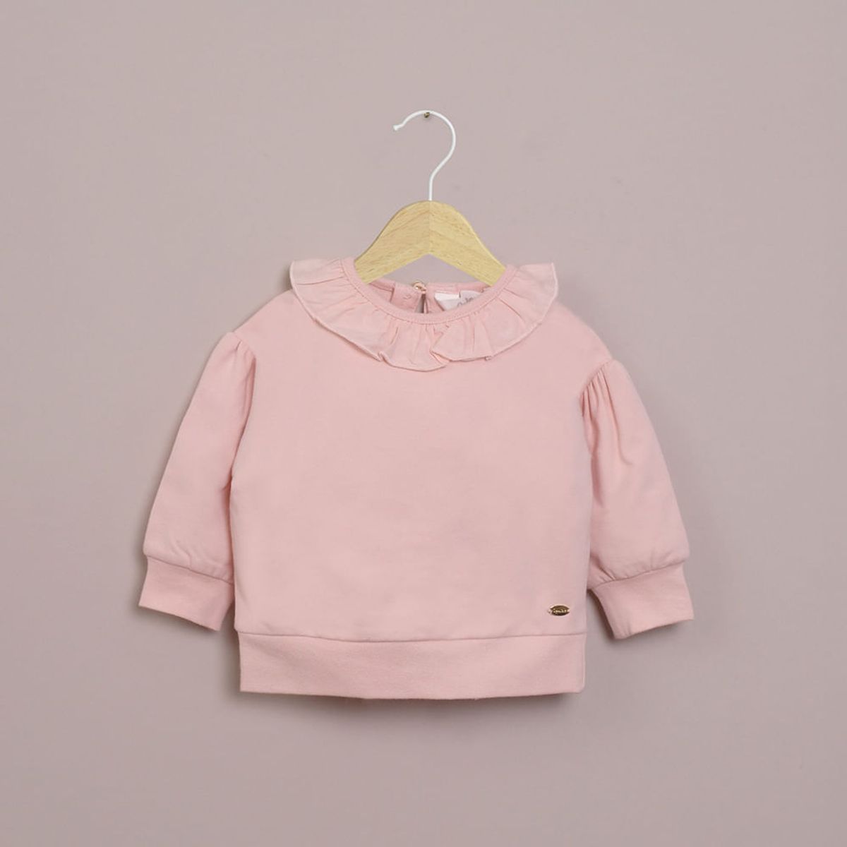 OPALINE - Polerón cerrado rosado de niña