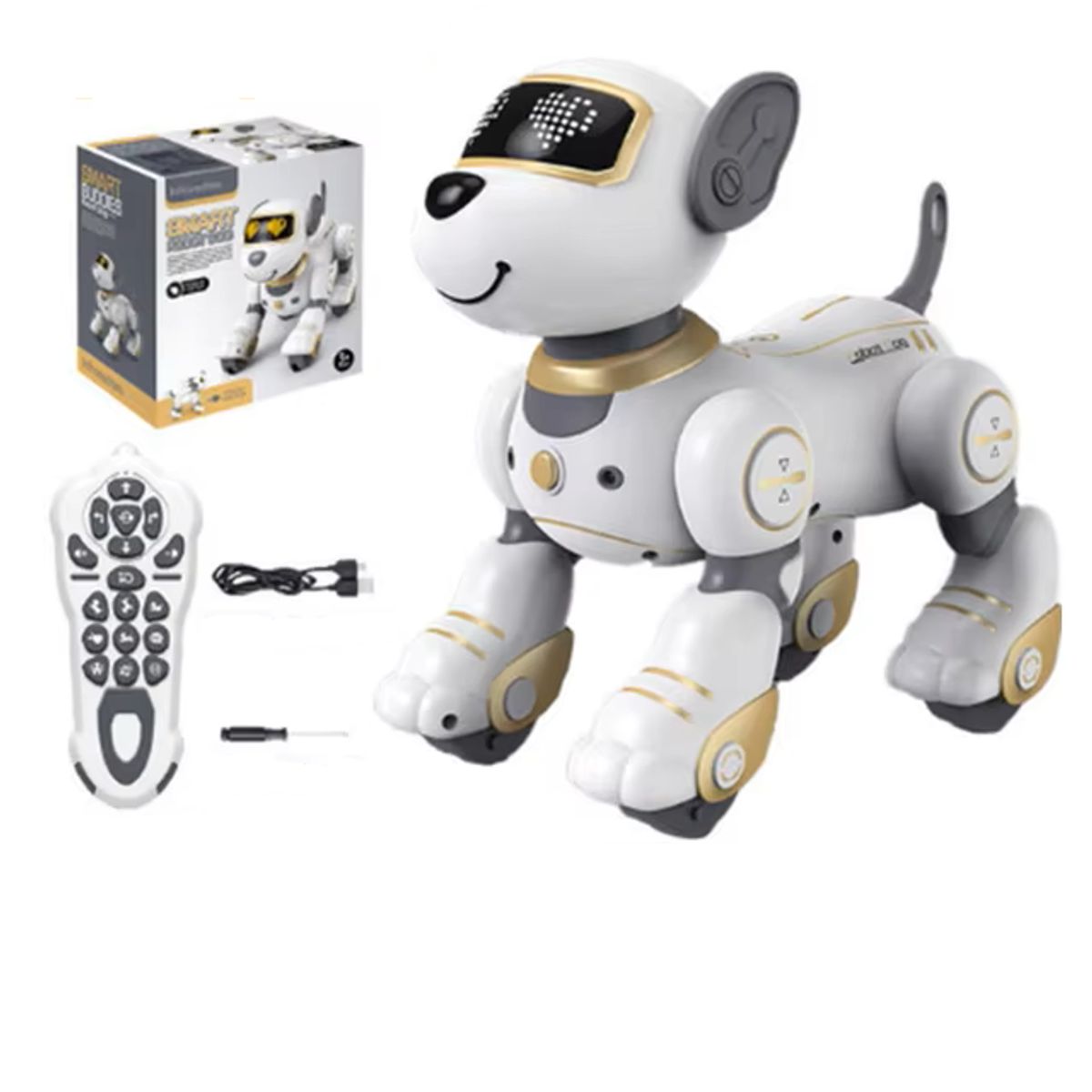 GENERICO - Juguete Perro Cachorro Robot Touch Interactivo Dorado