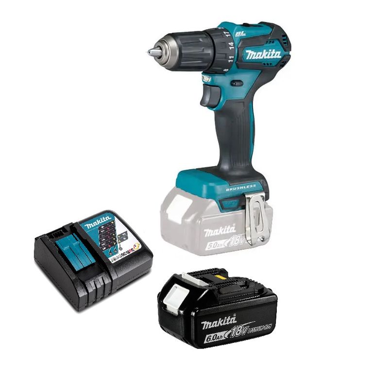 Taladro Atornillador 18v Brushless 40 Nm DDF483 (6 Ah)