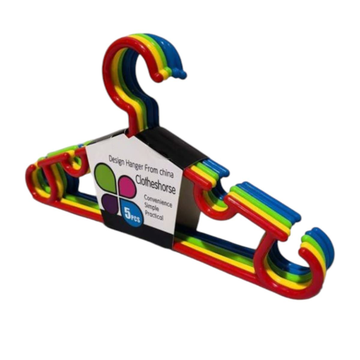 GENERICO - Pack 5 Colgadores de Plastico 23cm Gms