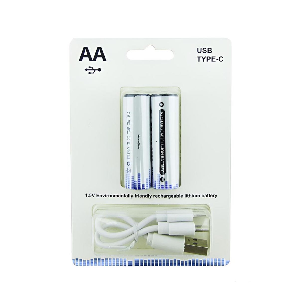 GENERICO - Pilas Recargables AA Puerto USB C