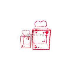 GENERICO - Caja Plegable Plastica Corazones 1pcs M