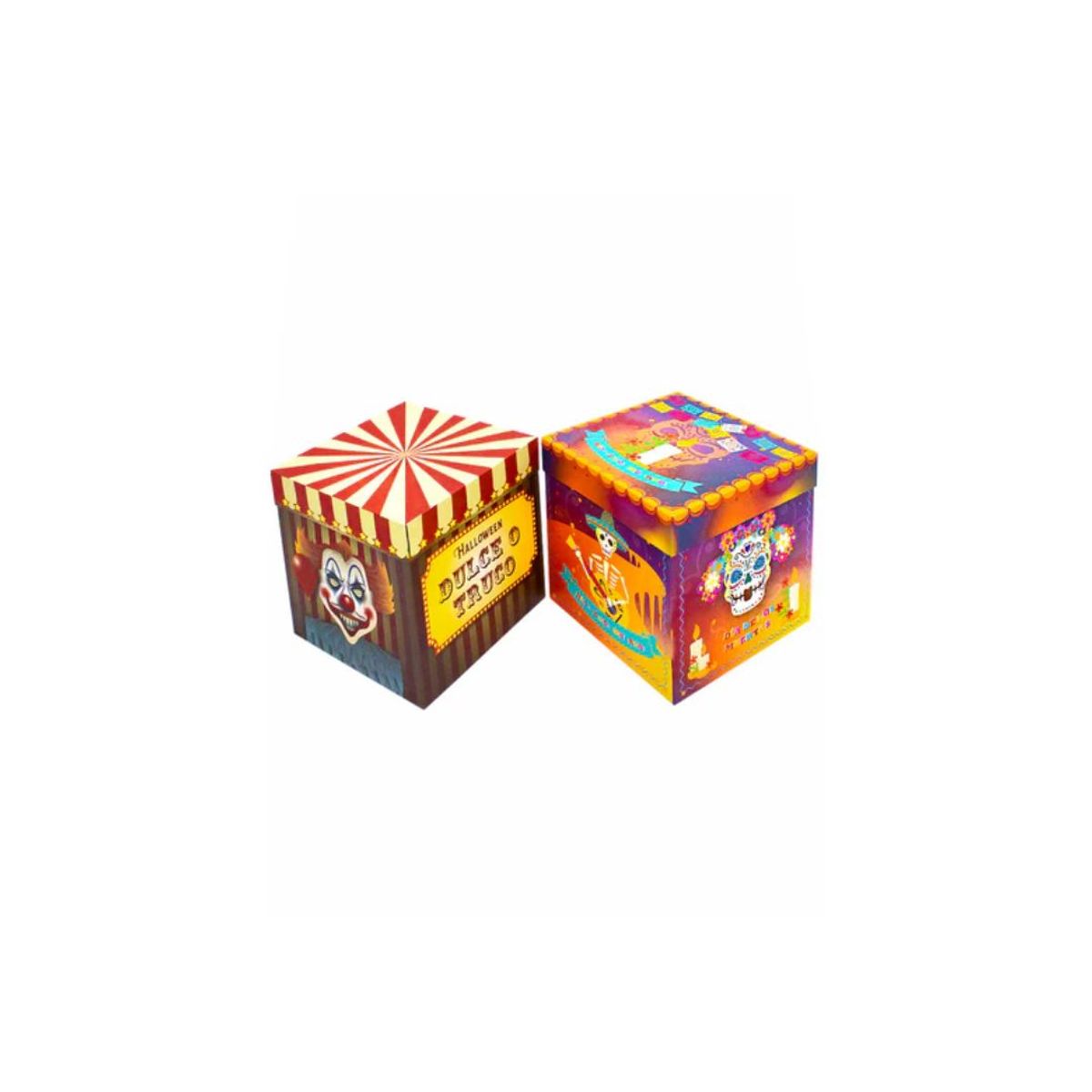 GENERICO - Caja Plegable Dulce O Truco 12PCS 22X22CM