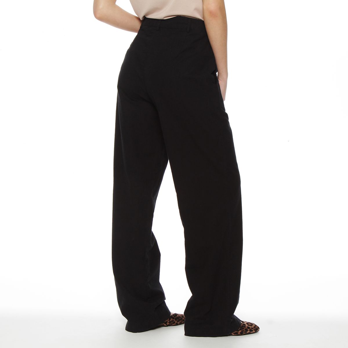 WADOS - PANTALON RECTO TIRO ALTO PRETINA BASICA