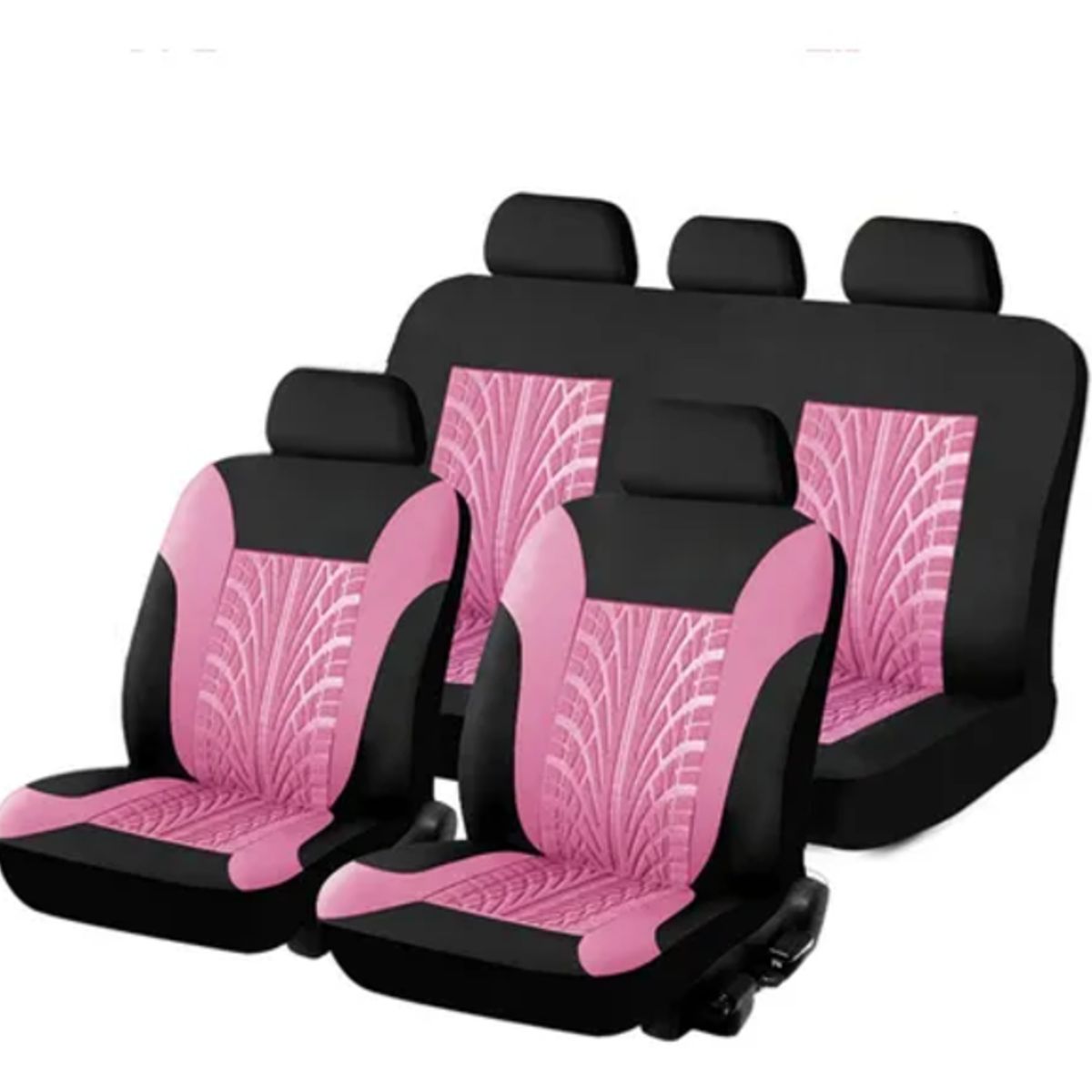 GENERICO - Funda Asiento Rosa Mariposa de Tela Poliéster para Auto