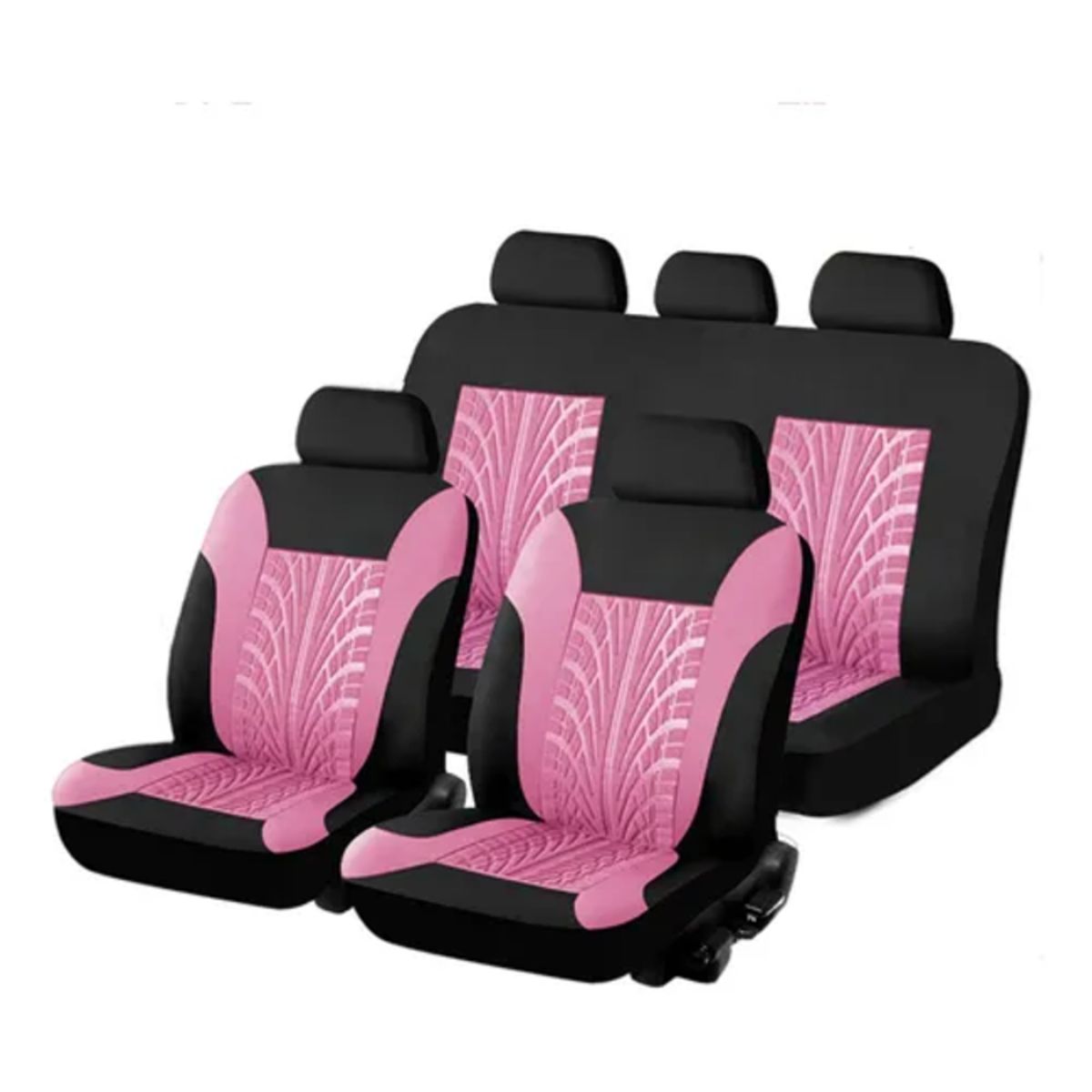 GENERICO - Funda Asiento Rosa Mariposa de Tela Poliéster para Auto