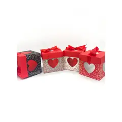 GENERICO - Caja De Regalo Pequeña Plegable Corazon 12PCS 15X15CM