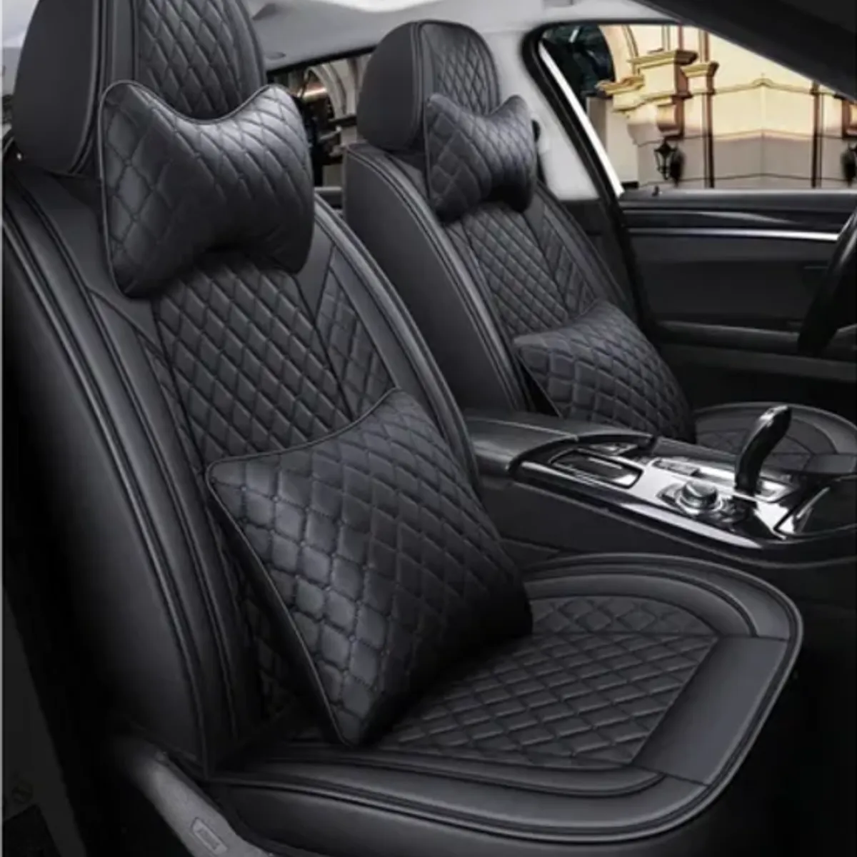 GENERICO - Kit Funda Cubre Asiento Cuero Auto Premium Luxury