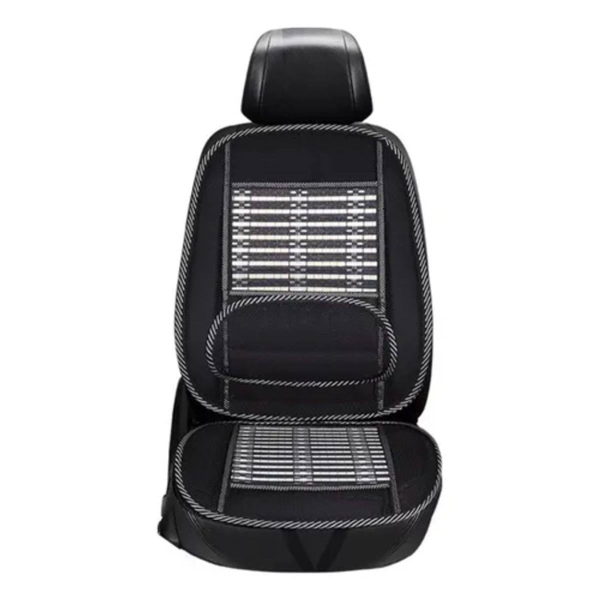 GENERICO - Cubre Asiento Respaldo Lumbar Madera Bambú Verano Luxury