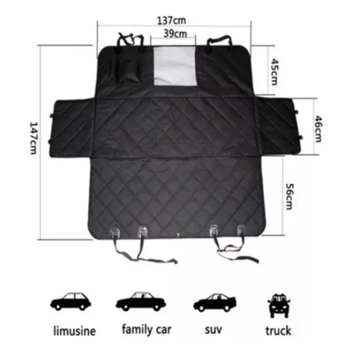 GENERICO - Protector Cobertor de Asiento Auto para Perros