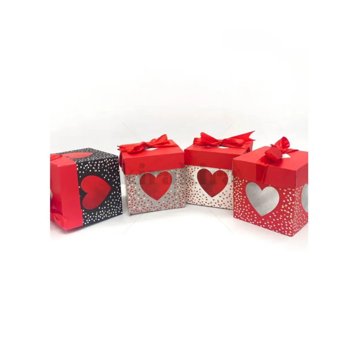 GENERICO - Caja De Regalo Pequeña Plegable Corazon 12PCS 25X25CM