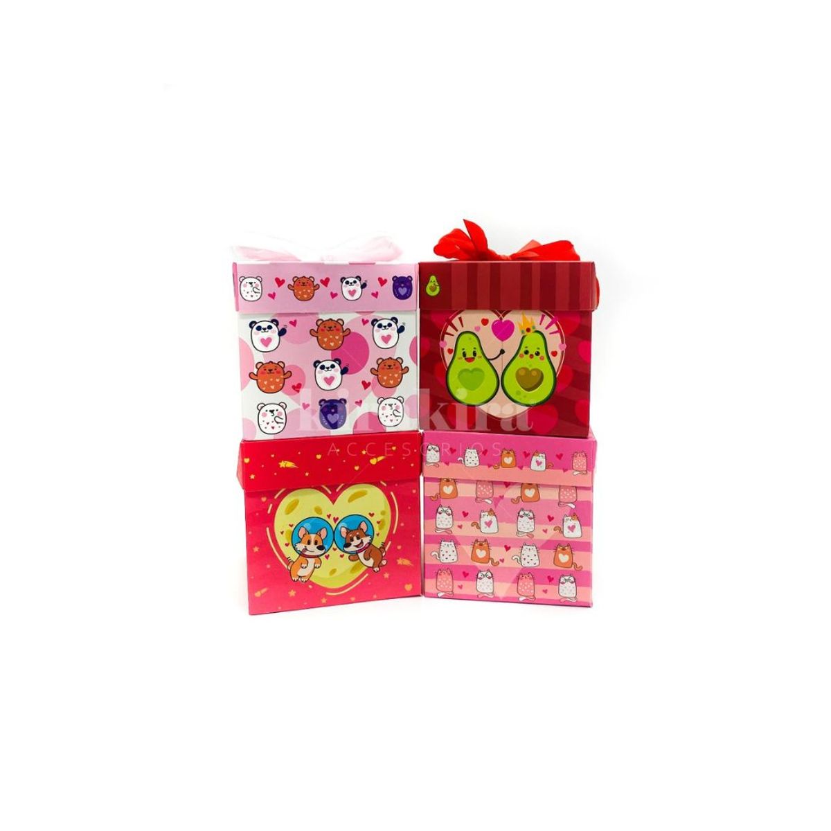 GENERICO - Caja De Regalo Plegable Love Comic 12PCS 10X10CM