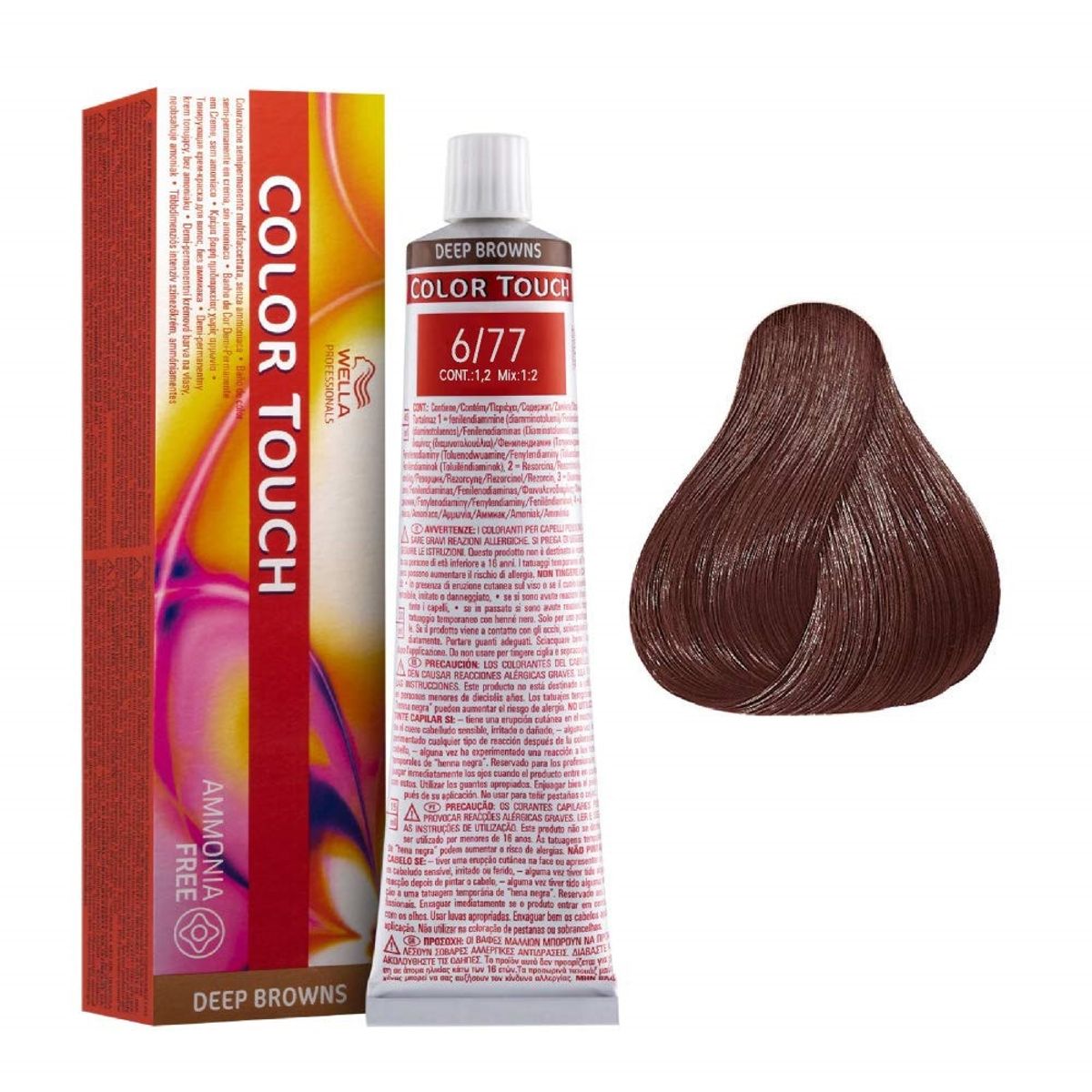 WELLA - Tinte Wella Color Touch 6.77 Rubio Oscuro Marron Intenso 60ml