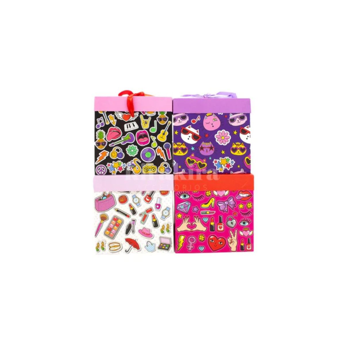 GENERICO - Caja De Regalo Plegable Teen 12 PCS 15X15CM