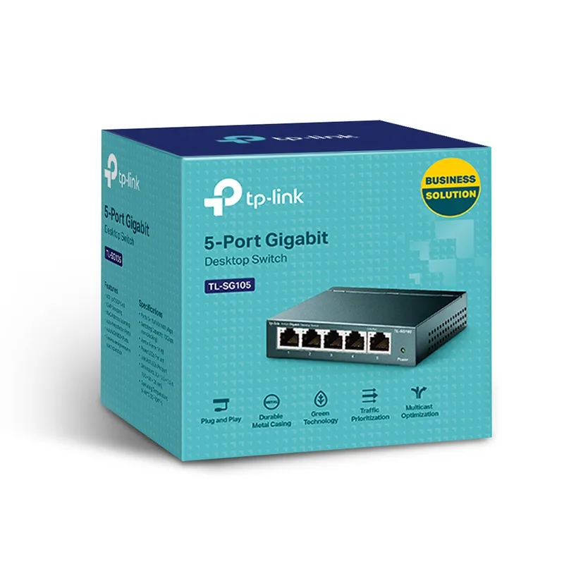 TP LINK - Tp-link Switch Con 5 Puertos A 10/100/1000 Mbps Tl-sg105