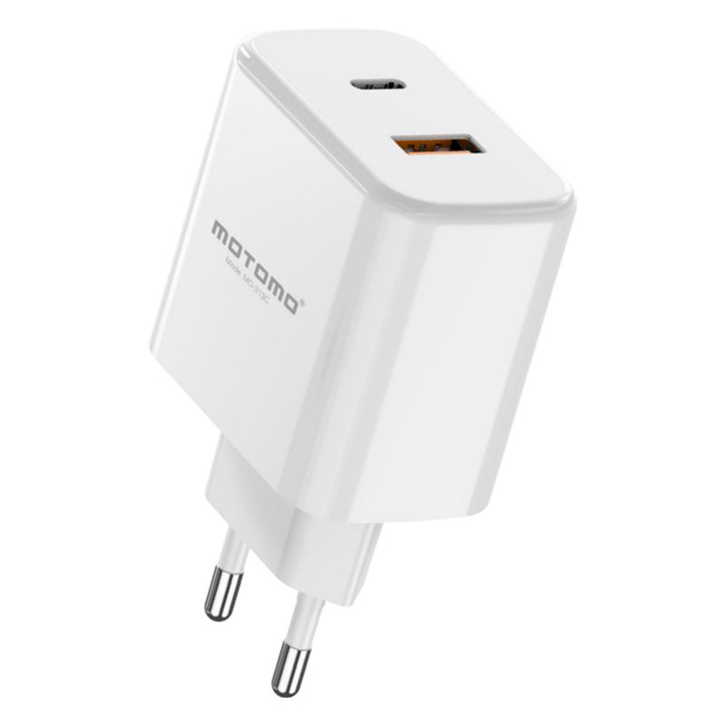 MOTOMO - Cargador Carga Rápida 25W Dual + Cable Tipo C a Tipo C Motomo MO-313C