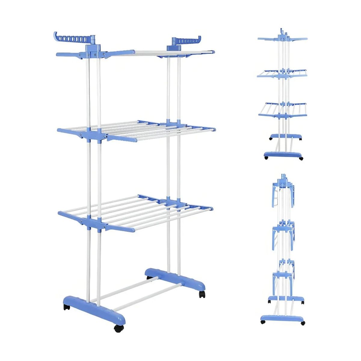 GENERICO - Tendedero De Ropa Perchero Colgador Plegable 3 Niveles