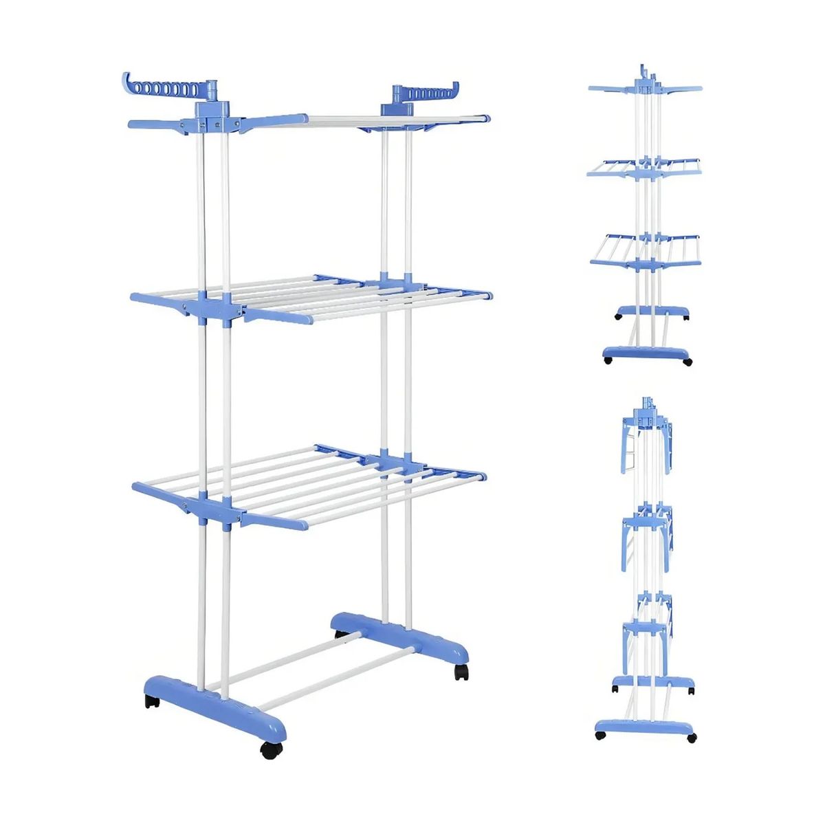 GENERICO - Tendedero De Ropa Perchero Colgador Plegable 3 Niveles