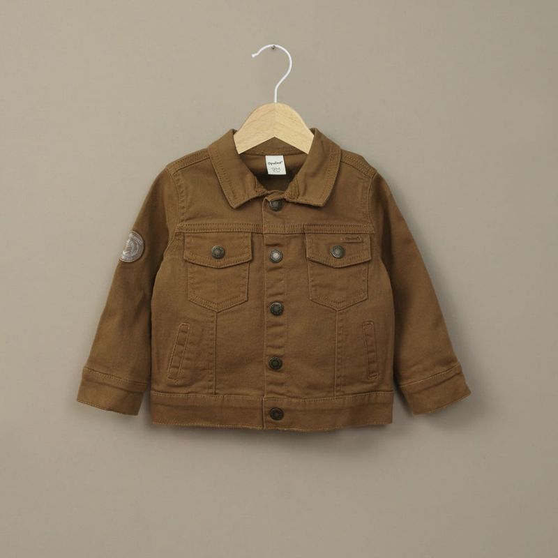 OPALINE - Chaqueta de gabardina café de niño 40802