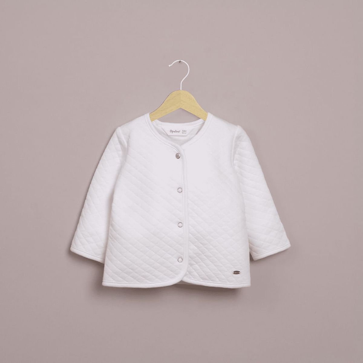 OPALINE - Chaqueta quilted blanca de bebé unisex