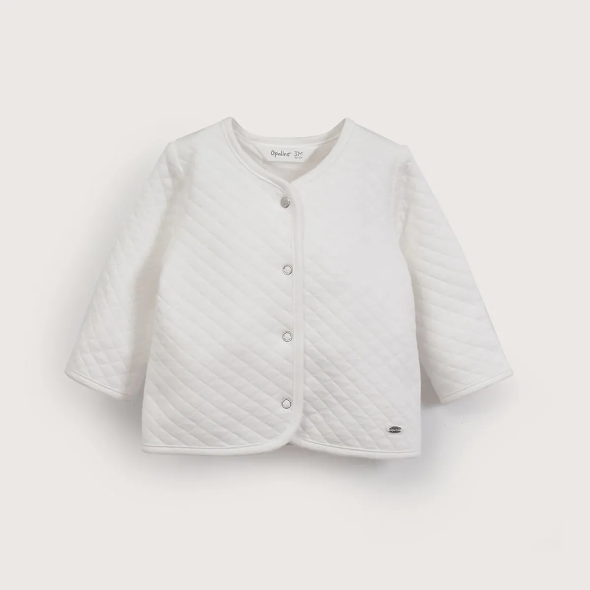 OPALINE - Chaqueta quilted blanca de bebé unisex