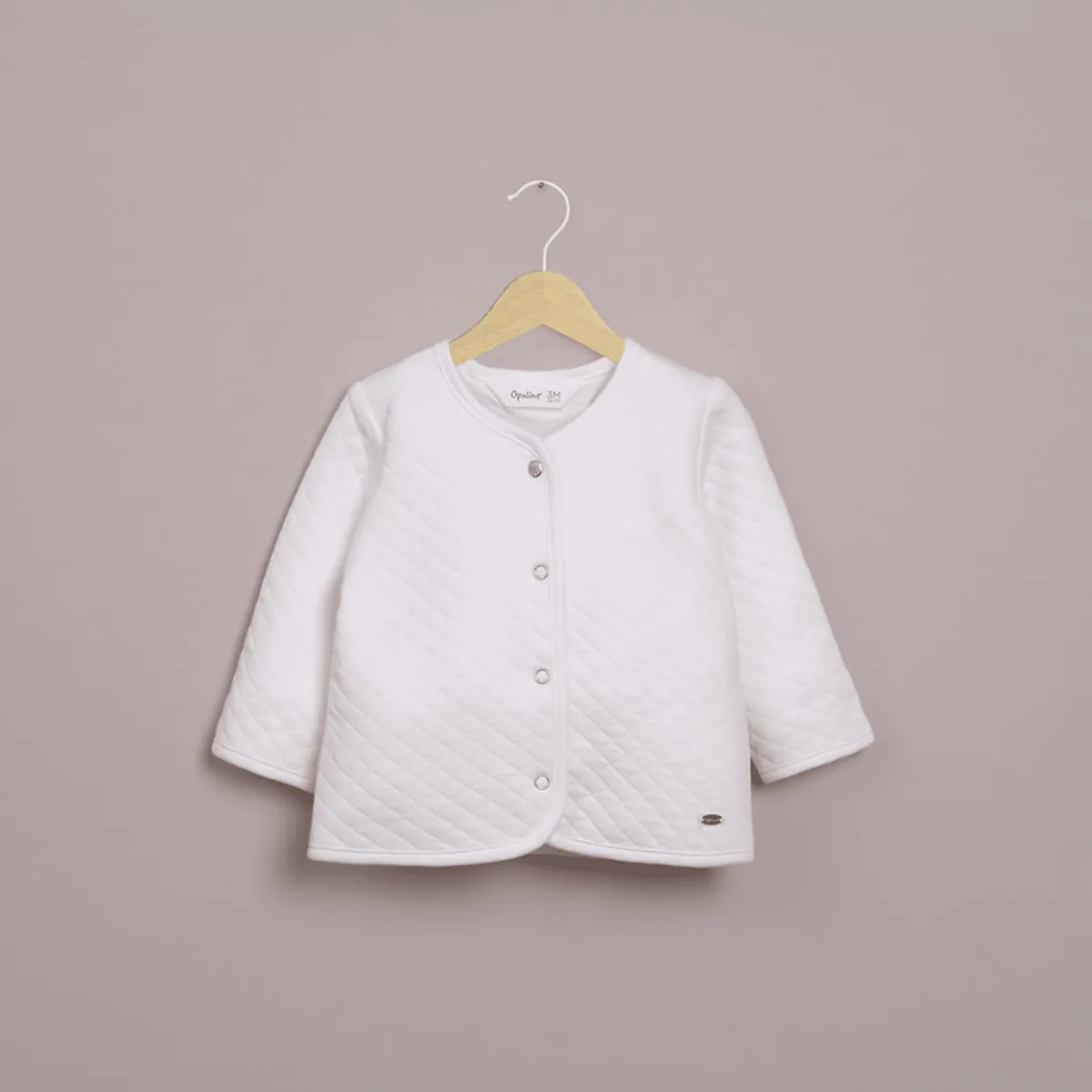 OPALINE - Chaqueta quilted blanca de bebé unisex
