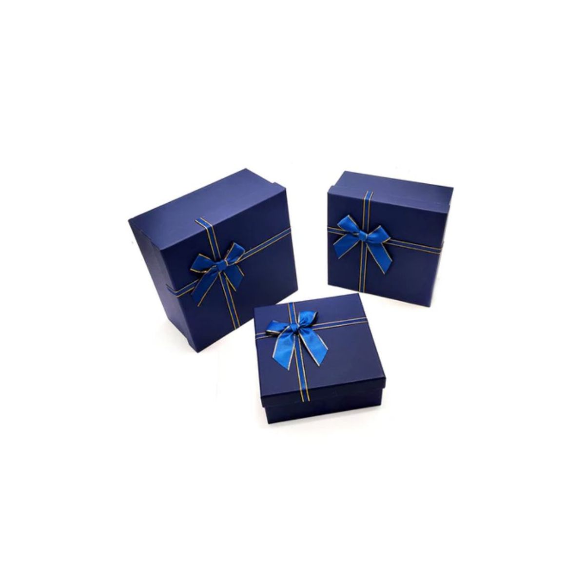 GENERICO - Caja Cuadrada Triple Azul 1 PCS