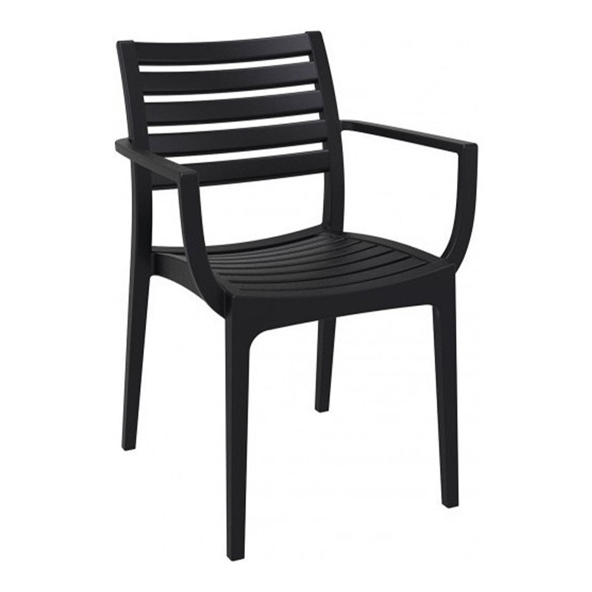AMERITEX - Silla de Terraza Atria con Brazos Black