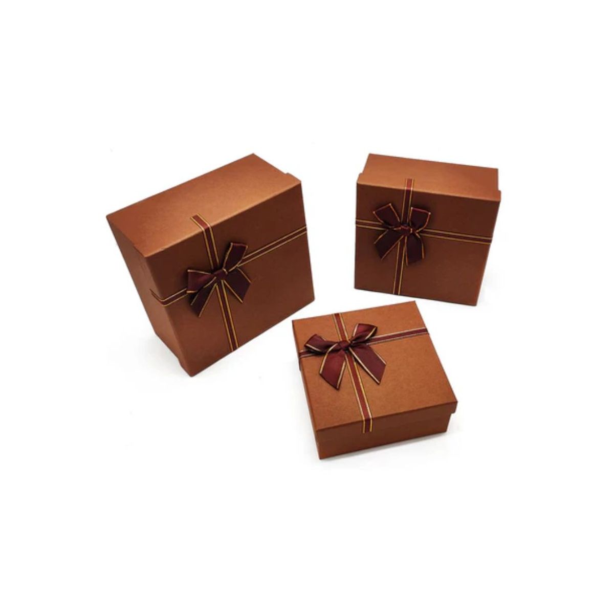 GENERICO - Caja Cuadrada Triple Cafe 1 PCS
