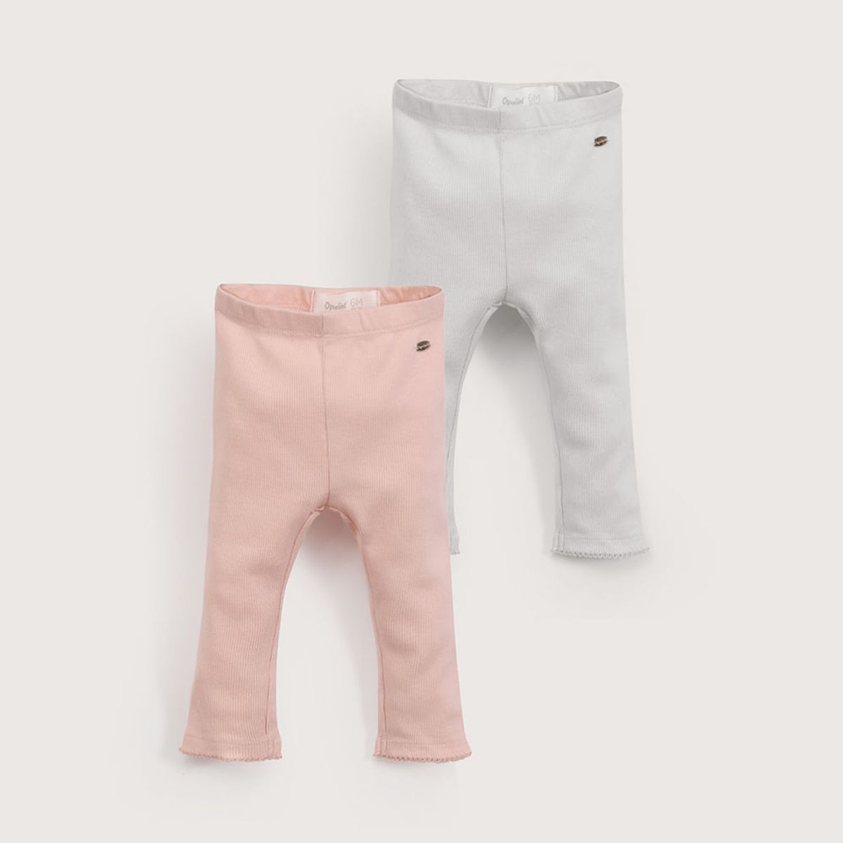 OPALINE - Pack 2 calzas rosada y blanca de niña 40569