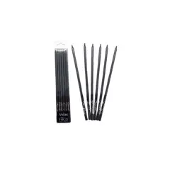 GENERICO - Vela Chrome Negro 6 Unidades