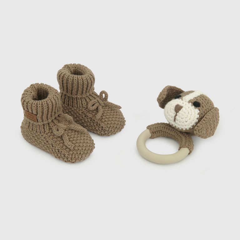 Zapato Tejido Bebé Niño Café