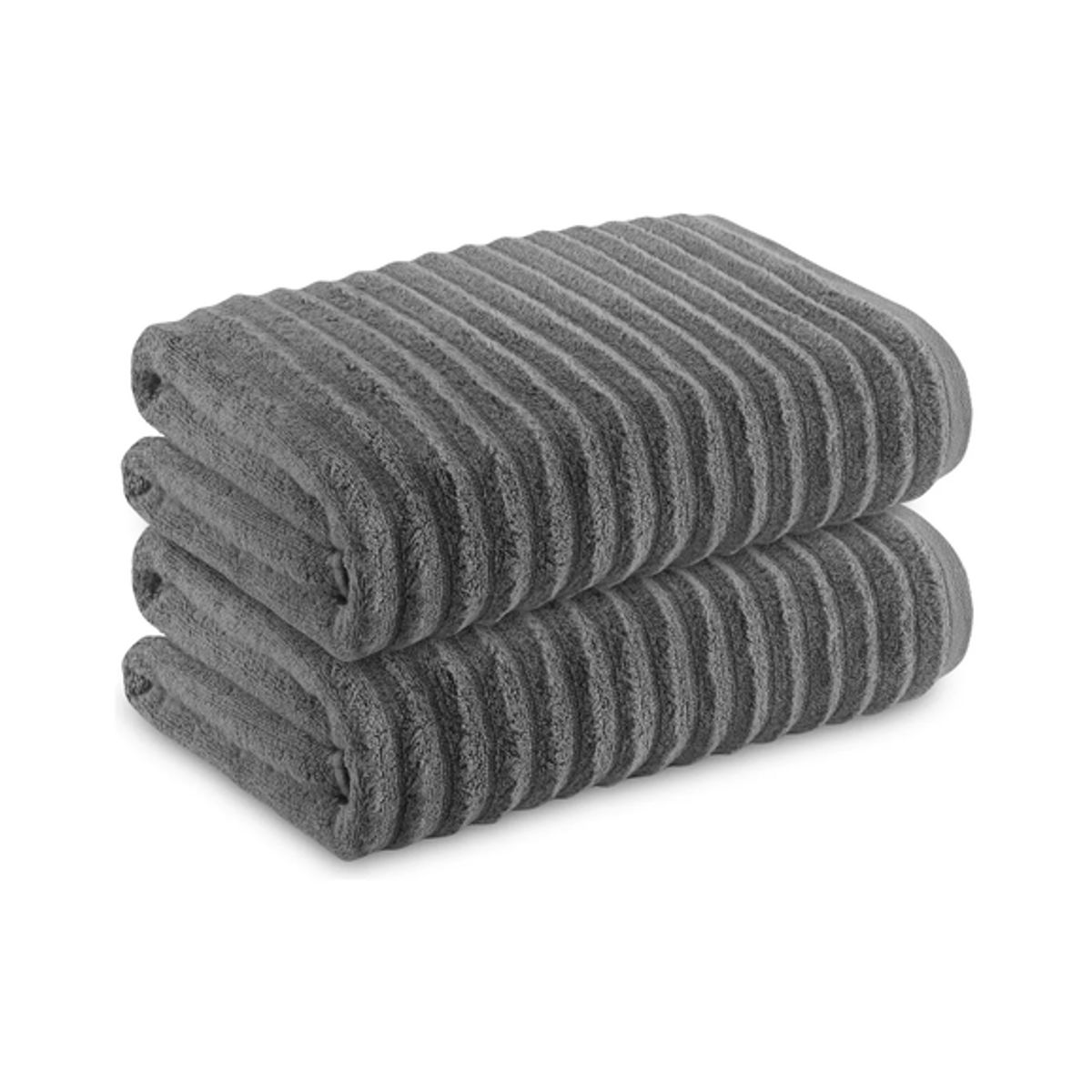 GENERICO - Toalla Extra Grande Microfibra Super Absorbente 90x180 cm Gris Rayas